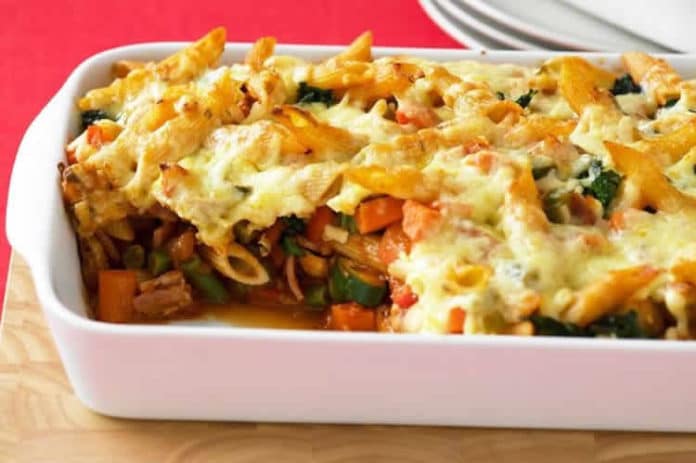Gratin pâtes aux légumes
