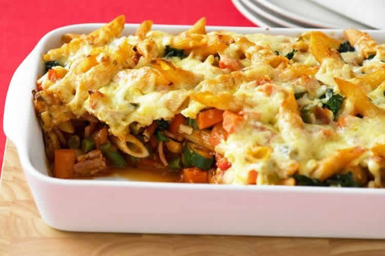 Gratin pâtes aux légumes