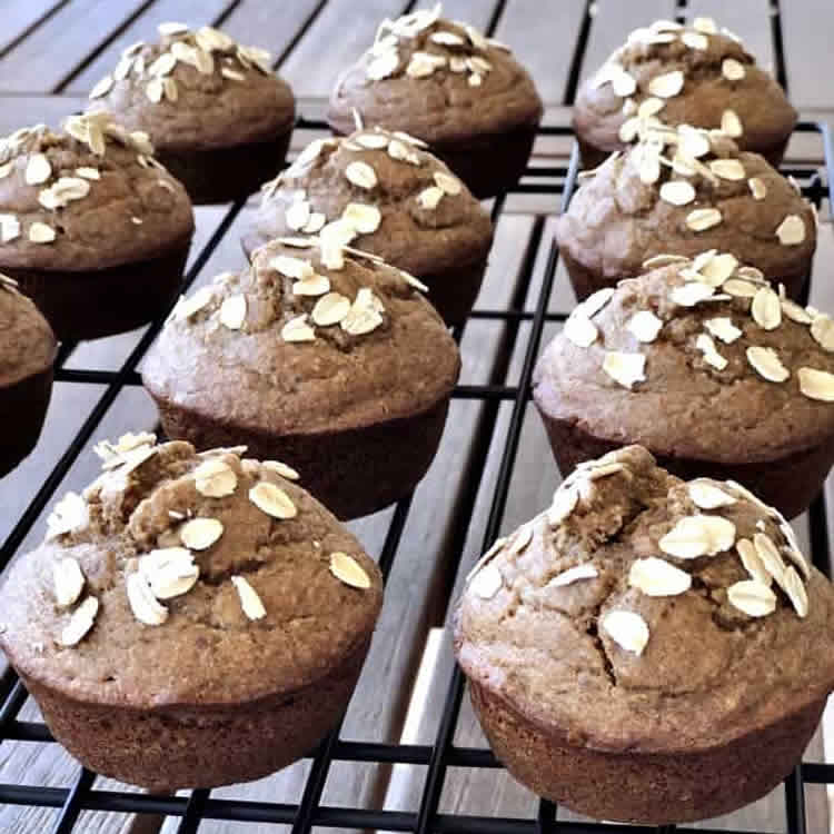 Muffins à l'avoine et bananes ww