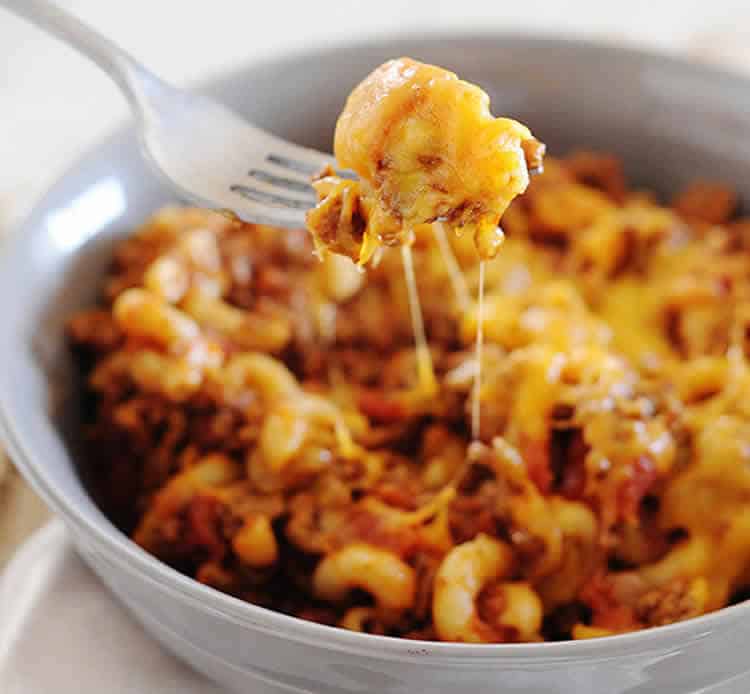One pot pasta au cheddar et boeuf au cookeo