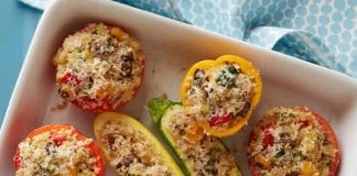 Poivrons et courgettes farcis au cookeo