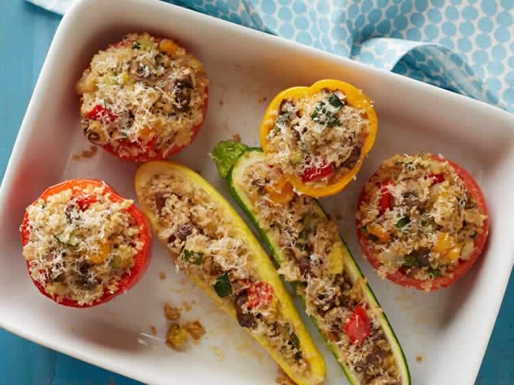 Poivrons et courgettes farcis au cookeo