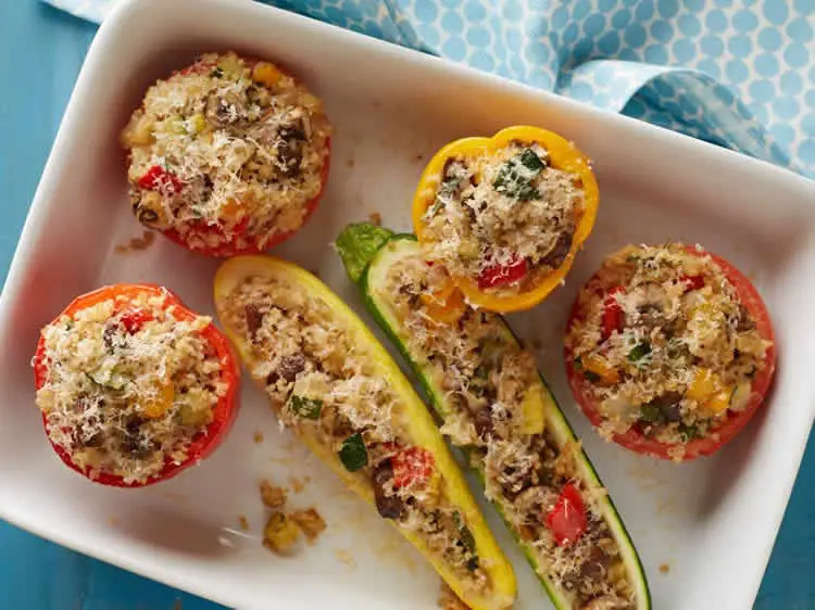 Poivrons et courgettes farcis au cookeo