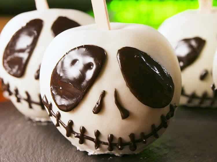 Pommes au chocolat dessert Halloween