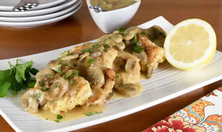 Poulet au citron et champignons au cookeo