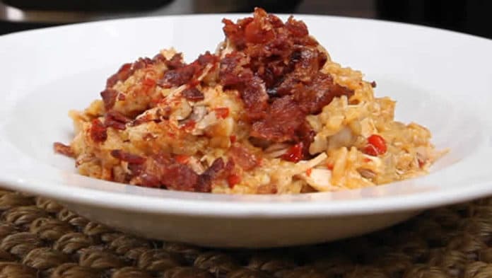 Poulet au riz et lardons au cookeo