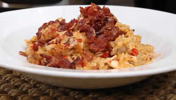 Poulet au riz et lardons au cookeo