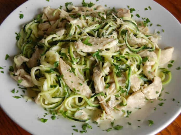 Poulet aux pâtes et courgettes au cookeo