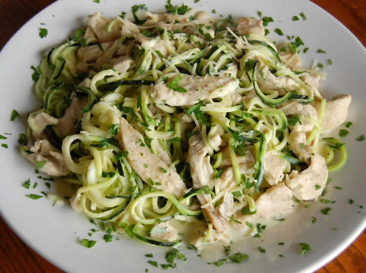 Poulet aux pâtes et courgettes au cookeo