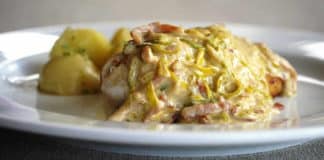 Poulet poireaux à la crème au cookeo