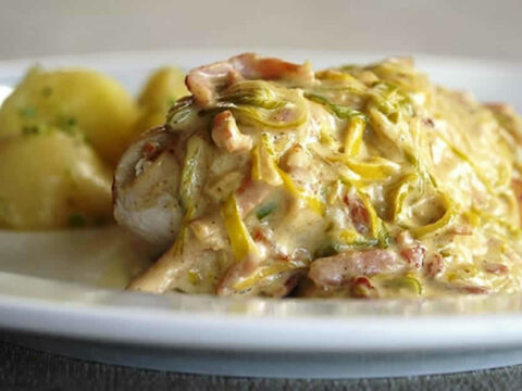 Poulet poireaux à la crème au cookeo