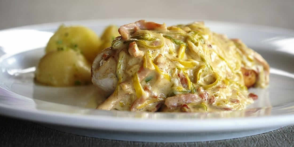 Poulet poireaux à la crème au cookeo