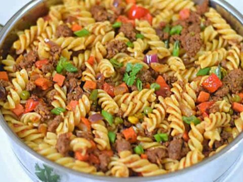 Fusilli à la viande hachée au cookeo