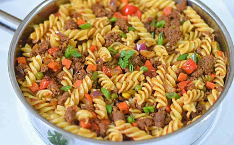 Fusilli à la viande hachée au cookeo