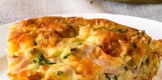 Quiche courgettes jambon sans pâte au thermomix