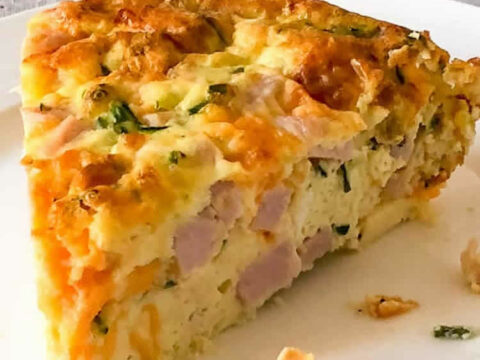 Quiche courgettes jambon sans pâte au thermomix