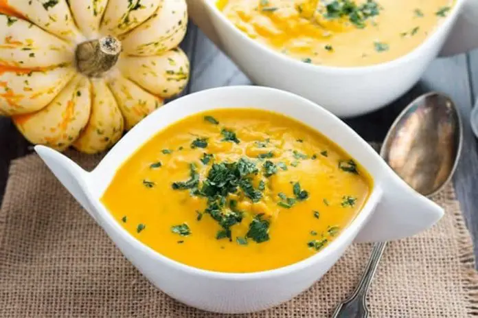 Soupe de courge butternut d'hiver