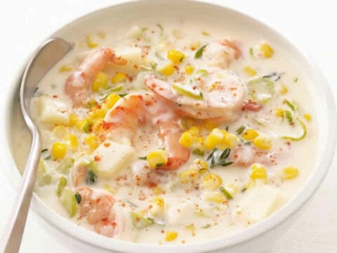 Soupe de maïs aux crevettes au cookeo