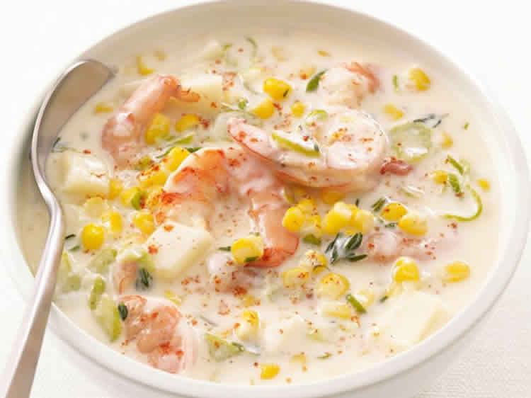 Soupe de maïs aux crevettes au cookeo