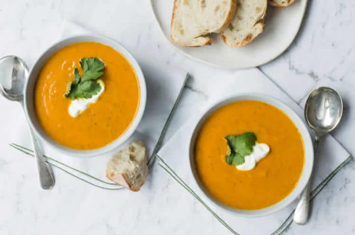 Soupe potiron et carottes au thermomix