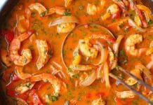 Soupe thai lait de coco et crevettes