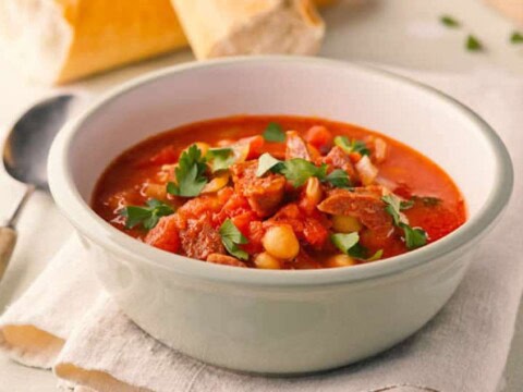 soupe pois chiche chorizo au cookeo