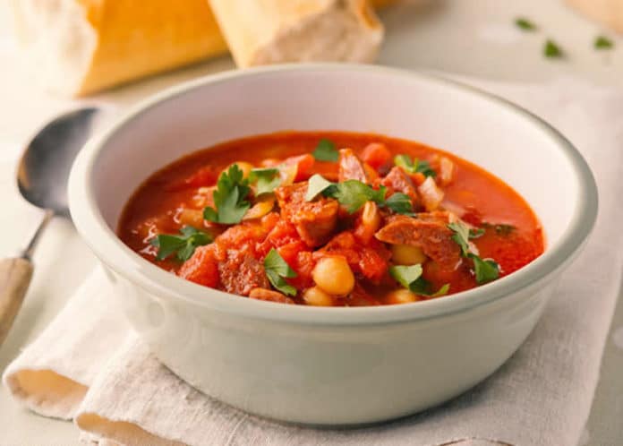 soupe pois chiche chorizo au cookeo