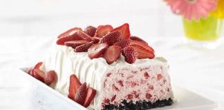 Bûche glacée aux fraises au thermomix