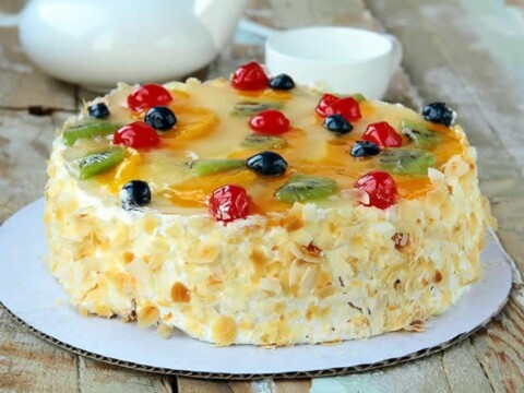 Cake aux fruits et à la crème