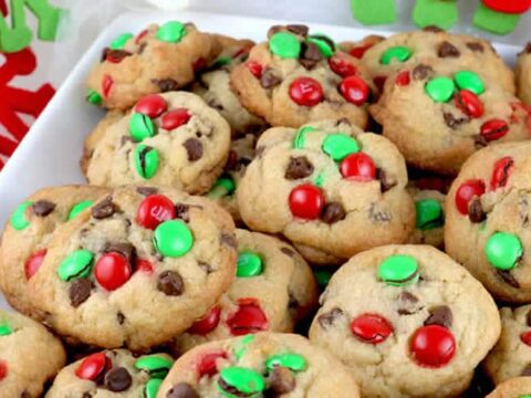 Cookies chocolat et M&M's pour noël
