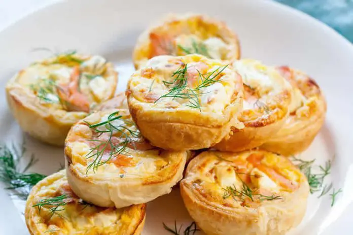 Mini quiches au saumon fumé