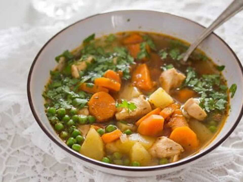 Poulet aux carottes et petit pois au cookeo