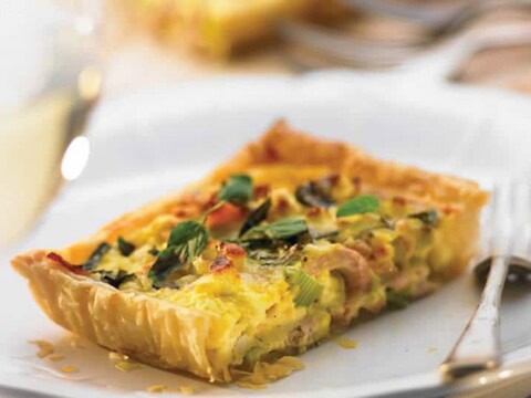 Quiche au poulet et poireaux au thermomix