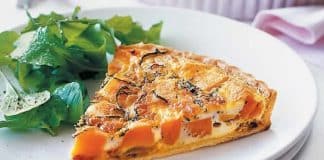 Quiche à la butternut et aux oignons caramélisés