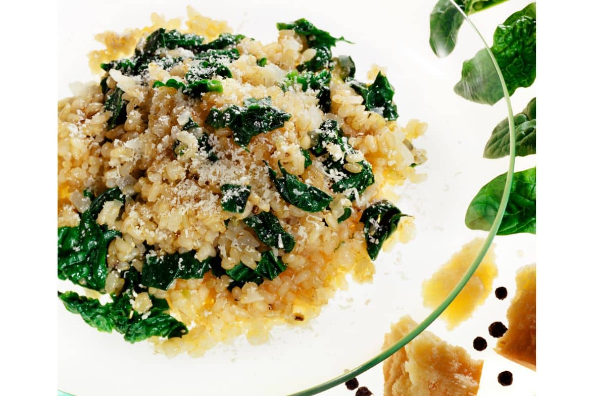 Risotto crémeux aux épinards au cookeo