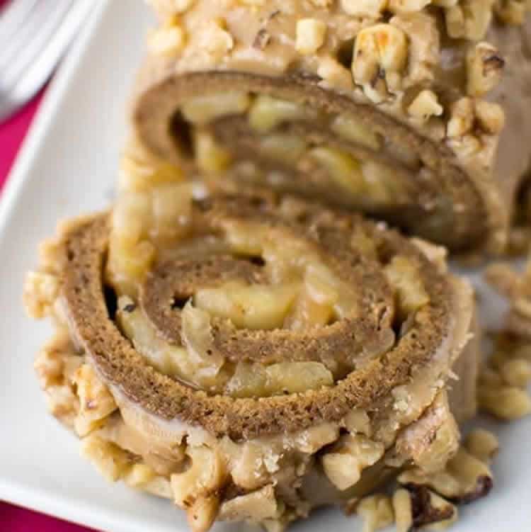 Roulé aux pommes et caramel