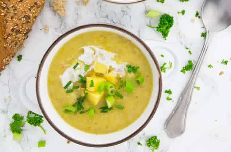 Soupe de pommes de terre vegan
