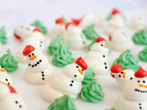 Bonhommes de neige en meringue au thermomix