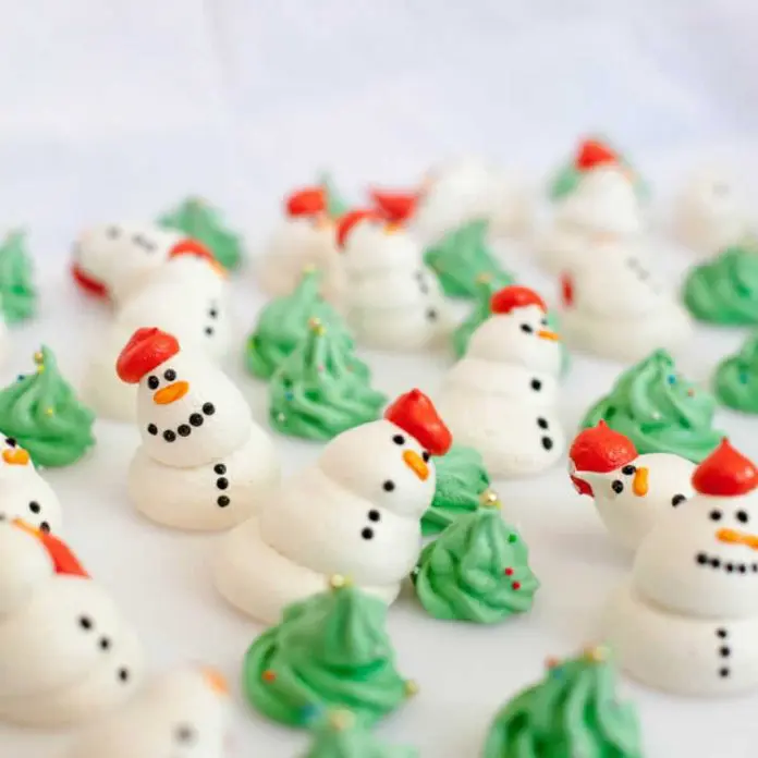 Bonhommes de neige en meringue au thermomix