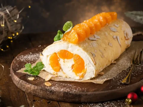 bûche de Noël aux clémentines au thermomix