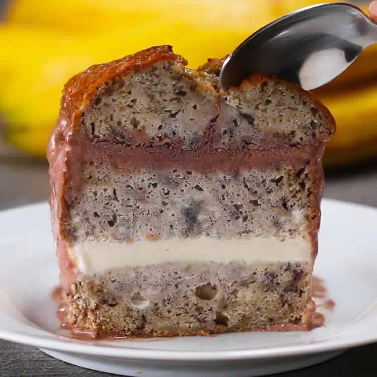 Cake à la banane et glaces au thermomix