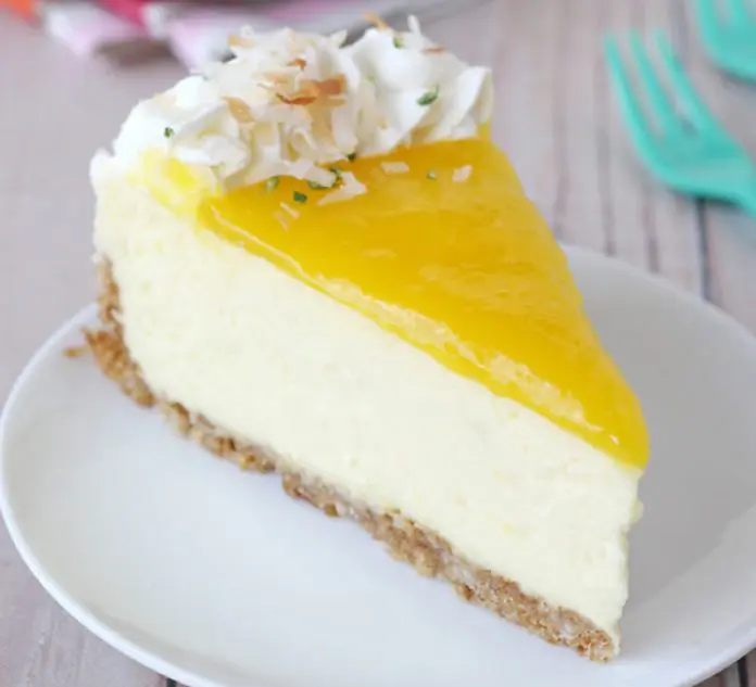 Cheesecake à la mangue et citron
