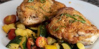 Cuisses de poulet aux légumes au cookeo