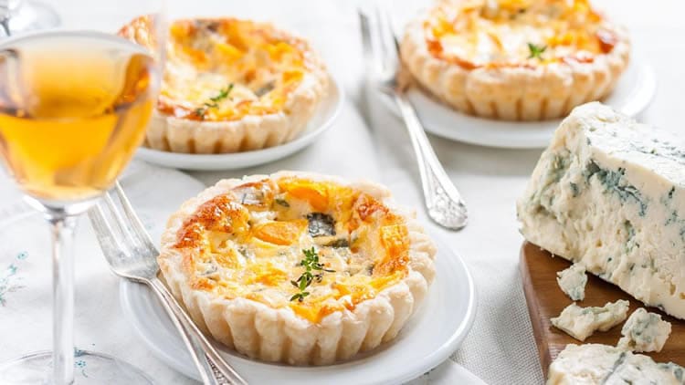 Mini quiche au potiron et au fromage