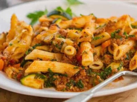Penne à la viande hachée au cookeo