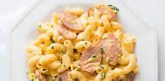 Pennes au knacki et fromage au cookeo