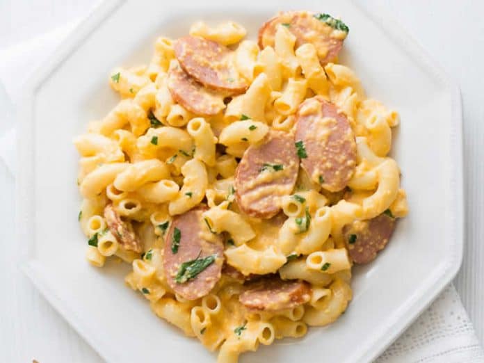 Pennes au knacki et fromage au cookeo