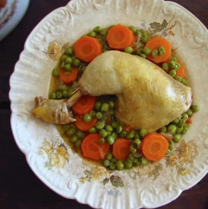 Poulet aux carottes et pois au cookeo