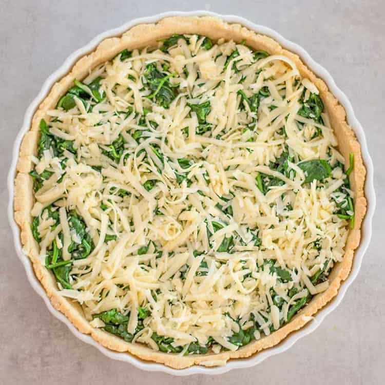 Quiche aux épinards et fromage  1