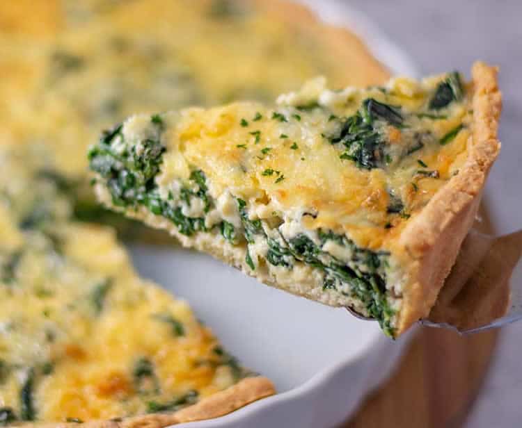Quiche aux épinards et fromage